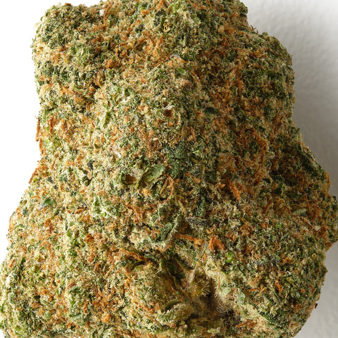 Rochanna Strawberry Hemp Tea, 14% CBD, Indica-dominant, dense trichomes, berry aroma, <0.2% THC.