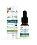 HempHash Apple 2000mg CBD Oil, CO2 extracted, organic hemp seed & coconut MCT oil, <1mg THC, high cannabis compounds.