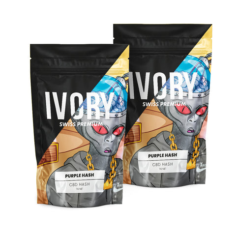 Ivory Purple CBD Hash: 46% CBD, Full-Spectrum, Earthy Aroma, Swiss Organic Quality