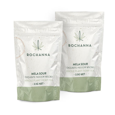 Mela Sour CBD hemp flower, 21% CBD, indoor-grown, rich trichomes, and a sour citrus aroma.