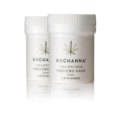 Rochanna's 3x Filtered CBD Hash, 39.21% CBD+CBG, <0.2% THC, cold pressed, natural terpenes, lab tested.