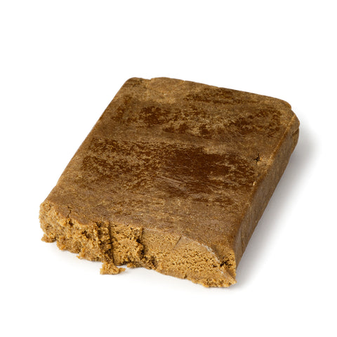 Rochanna's Charas CBD Hash, 20.336% CBD, 7.688% CBDa, toffee-coloured, with natural terpenes, <0.2% THC, for novelty use.