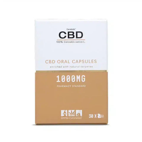 British Cannabis CBD Capsules | CBD Capsules | 1000mg CBD (33mg x 30 Capsules)