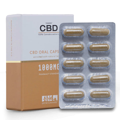 British Cannabis CBD Capsules | CBD Capsules | 1000mg CBD (33mg x 30 Capsules)