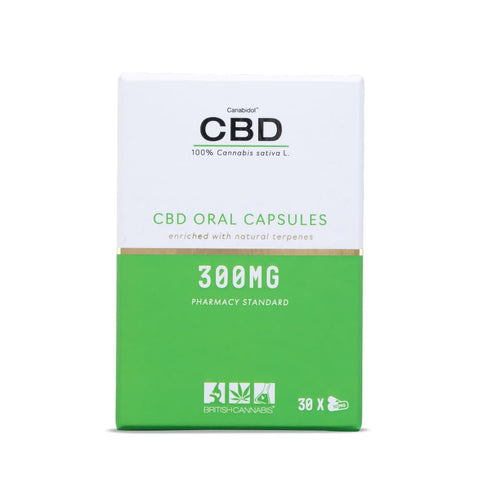 British Cannabis CBD Capsules | CBD Capsules | 300mg CBD (10mg x 30 Capsules)