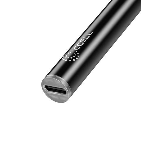 CCELL M4B Pro rechargeable 510-thread battery with USB-C charging and adjustable voltage.
