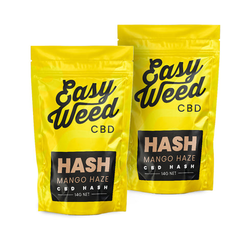 Mango Haze CBD Hash, 15% CBD, <0.2% THC, fruity aroma, organic, full spectrum, non-psychoactive, for educational use.