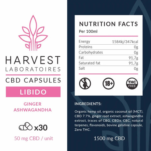 Libido 1500mg | CBD Capsules | Harvest