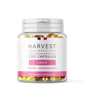 Harvest CBD Libido Capsules, 1500mg CBD, with ashwagandha and ginger extracts, organic, THC-free, promotes wellness.