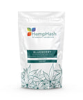 Blueberry CBD hemp tea, 14% CBD, glasshouse-grown, blueberry and pine aroma, mid-green flowers.