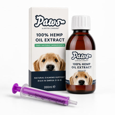 Paws | British Cannabis | 100% Hemp Oil For Dogs Extract