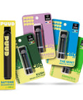 PUUD Discovery CBD Vape Pack with 4 flavours and vape device. Includes full and broad-spectrum CBD.