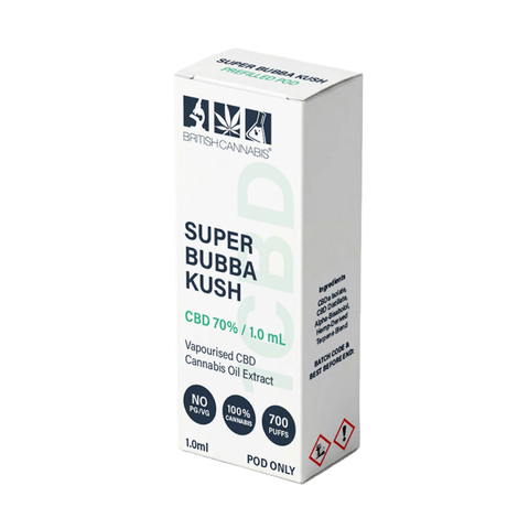 1CBD Super Bubba Kush Extract Pod  | 70% CBD (1.0ml) - HempHash