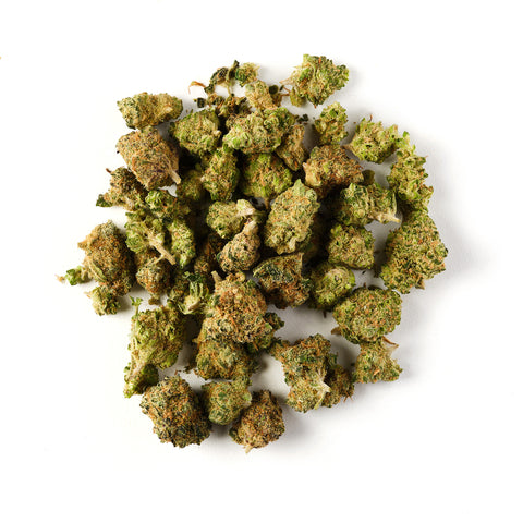 Rochanna's Mixed CBD Flower, 16% CBD, diverse 'end of batch' hemp tea with cultivars like Fruit Sushi, M8 Amnesia, <0.2% THC.