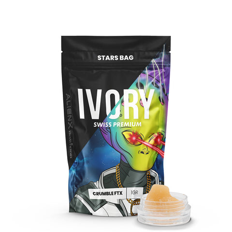 92% CBD FTX Crumble from Ivory: Ultra-Concentrated, Sweet Lemon Aroma, Swiss Quality