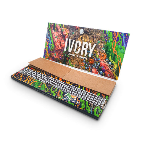 Ivory Long Rolling Papers: Ultra-Thin, Even Burn, Additive-Free, Stylish Packaging