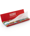 Ivory King Size ultra-thin bleached rolling papers for CBD flower and herbal blends, slow burn.